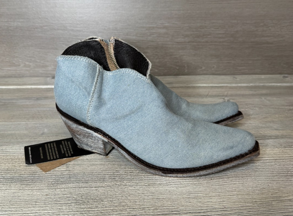 Liberty Black Women's Simone Made In Denim Western Booties Pointed Toe - Sz 9.5